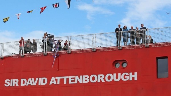
                              Not Boaty McBoatface! Royals officially name ship after Attenborough
                      